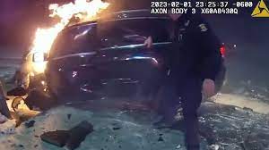 Watch Mich. Police Officers Rescue Suspect from Fiery Crash - Law ...